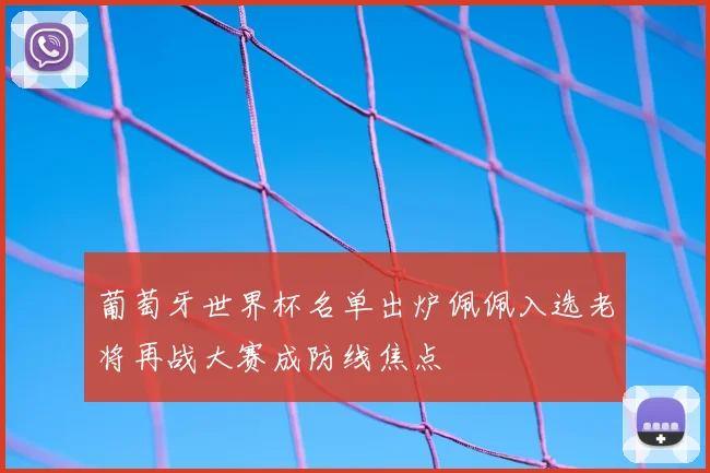 葡萄牙世界杯名单出炉佩佩入选老将再战大赛成防线焦点